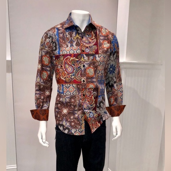 Robert Graham Limited Edition | Koster Long Sleeve Sport Shirt | Size: Medium - Picture 1 of 5